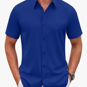 Classic Navy Button-Down Shirt for Men